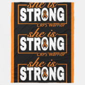 ZE IS STERK...KORPS FLEECE DEKEN (Voorkant)