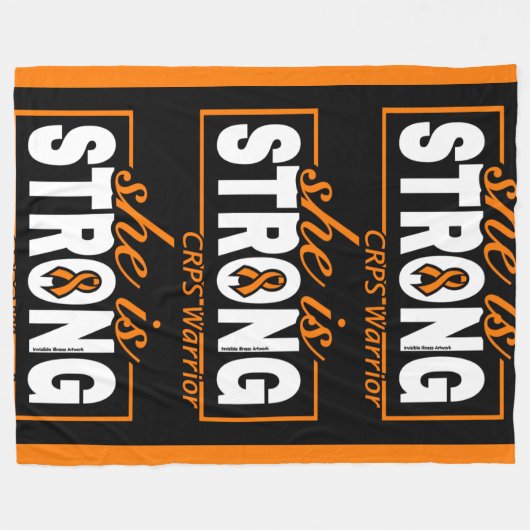 ZE IS STERK...KORPS FLEECE DEKEN (Voorkant (Horizontaal))