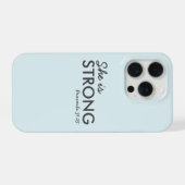 Ze is sterk | Proverbs 31:25 Christelijk geloof iPhone Hoesje (Achterkant horizontaal)