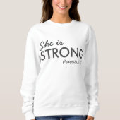 Ze is sterk | Proverbs 31:25 Christelijk geloof Trui (Voorkant)