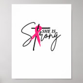 Ze is sterk roze lint poster (Voorkant)