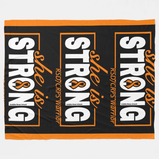 ZE IS STERK...RSD/CRPS FLEECE DEKEN (Voorkant (Horizontaal))