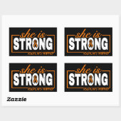 ZE IS STERK...RSD/CRPS RECHTHOEKIGE STICKER (Vel)