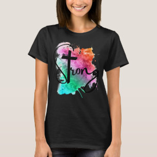 Ze is sterk Schrift Spreuken 3125 Bijbel Verse T-shirt