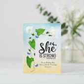 Ze is sterk Spreuken 31: 25 Briefkaart (Staand voorkant)