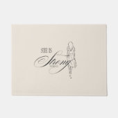 Ze is sterk Spreuken 31:25 Deurmat (Voorkant)