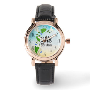Ze is sterk Spreuken 31: 25 Horloge