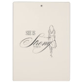 Ze is sterk Spreuken 31:25 Klembord (Achterkant)