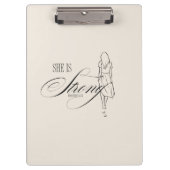 Ze is sterk Spreuken 31:25 Klembord (Voorkant)