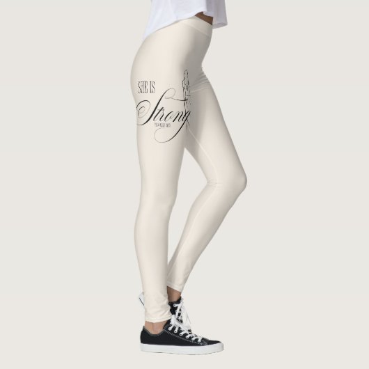 Ze is sterk Spreuken 31:25 Leggings (Rechts)