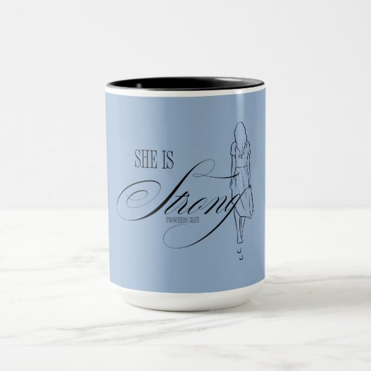 Ze is sterk Spreuken 31:25 Mok (Midden)