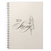 Ze is sterk Spreuken 31:25 Notitieboek (Voorkant)