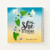 Ze is sterk Spreuken 31: 25 Notitieboek (Achterkant)