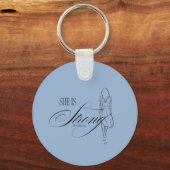 Ze is sterk Spreuken 31:25 Sleutelhanger (Voorkant)