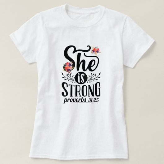 Ze is sterk t-shirt (Design voorkant)