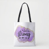 Ze is sterk tote bag (Voorkant)