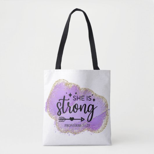 Ze is sterk tote bag (Voorkant)