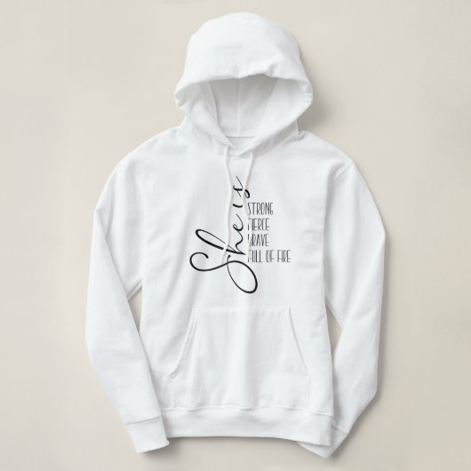 Ze is sterke bruidskracht vol vuur hoodie (Design voorkant)