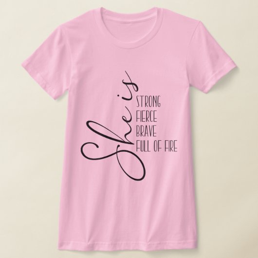 Ze is sterke bruidskracht vol vuur t-shirt (Laagn)