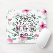 Ze is stevig en waardig gekleed muismat (Met muis)