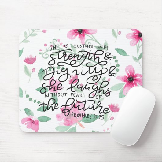 Ze is stevig en waardig gekleed muismat (Met muis)