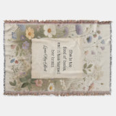 Ze is te dol op boeken bloemendeken | Little W Deken (Voorkant)