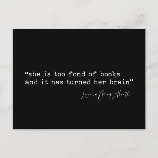 Ze is te dol op boeken Little Women quote Briefkaart (Voorkant)