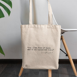 Ze is te dol op boeken Little Women quote Tote Bag