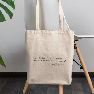 Ze is te dol op boeken Little Women quote Tote Bag