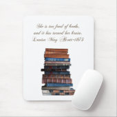 Ze is te gek op boeken 2-met-citaat muismat (Met muis)