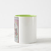 Ze is tevreden tweekleurige koffiemok (Center)