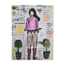 Ze is Treasured. Origineel gemengde media