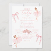 Ze is Tutu Schattige Ballerina Meisje 1e Verjaarda Kaart (Voorkant)