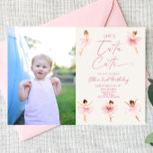 Ze is Tutu Schattigee Ballerina Foto 2e Verjaardag Kaart