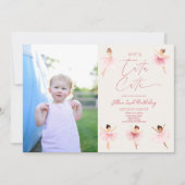 Ze is Tutu Schattigee Ballerina Foto 2e Verjaardag Kaart (Voorkant)