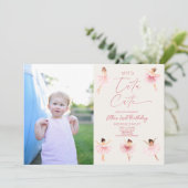 Ze is Tutu Schattigee Ballerina Foto 2e Verjaardag Kaart (Staand voorkant)