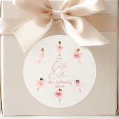 Ze is Tutu Schattigee Roze Ballerina 2e verjaardag Ronde Sticker