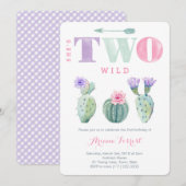 Ze is TWEE wild in TWEE de wilde 2e verjaardag Kaart (Voorkant / Achterkant)