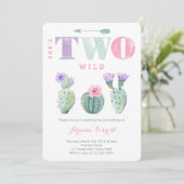 Ze is TWEE wild in TWEE de wilde 2e verjaardag Kaart (Staand voorkant)