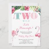 Ze is TWEE wilde Kaarten van Flamingo Party (Voorkant)