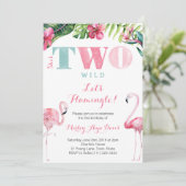 Ze is TWEE wilde Kaarten van Flamingo Party (Staand voorkant)