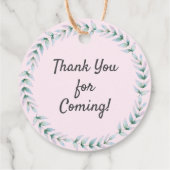 Ze is twee Wilde Safari Giraffe Floral Birthday Bedankjes Labels (Achterkant)