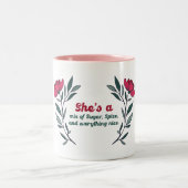 Ze is tweekleurige koffiemok (Center)