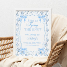 Ze is Tying the Knot Bow Vrijgezellenfeest Welkom Poster