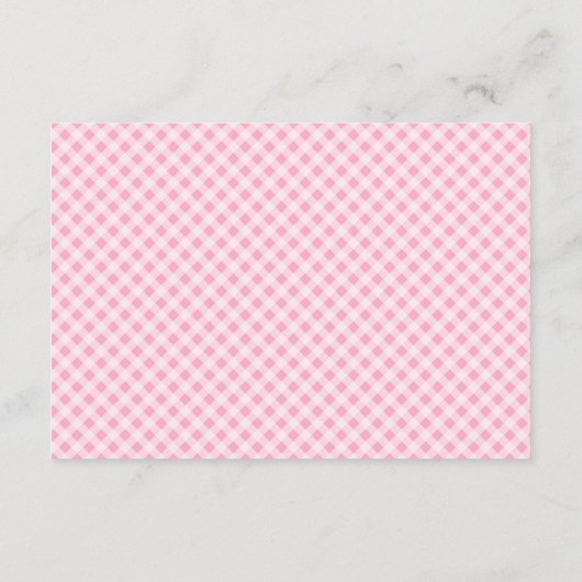 Ze is Tying the Knot Pink Bow Shower Recept Informatiekaartje (Achterkant)