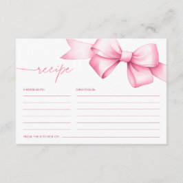 Ze is Tying the Knot Pink Bow Shower Recept Informatiekaartje