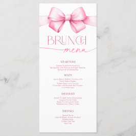 Ze is Tying the Knot Pink Bow Vrijgezellenfeest Br Menu