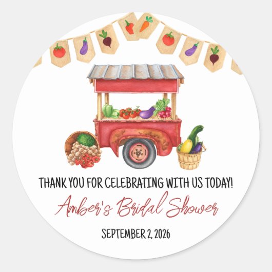 Ze is uit de markt Vrijgezellenfeest gunst Ronde Sticker (Voorkant)