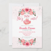 Ze is uitgenodigd voor de Tutu Cute Ballerina Birt Aankondiging (Voorkant)