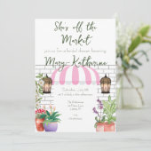 Ze is van de Market Vrijgezellenfeest Invite Kaart (Staand voorkant)